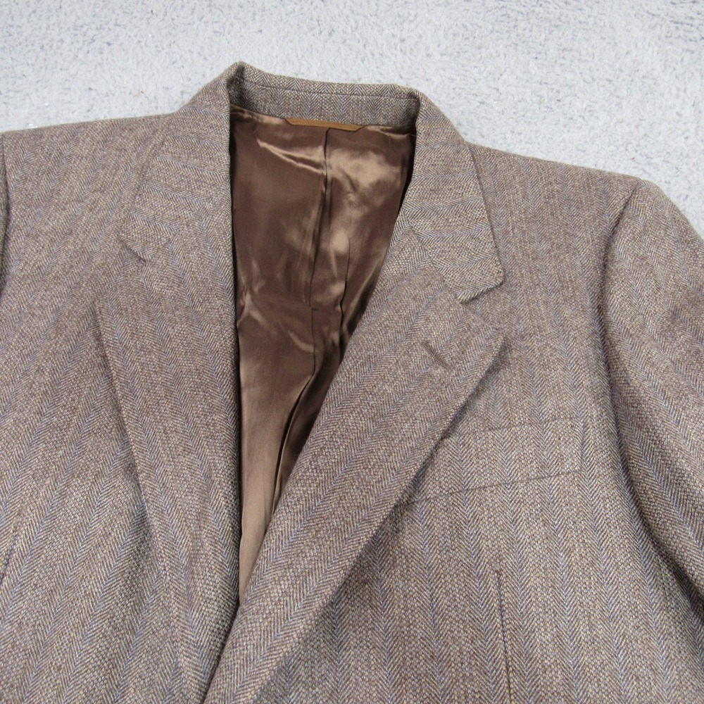 SSSSSSSSSSSSS Mens Brown Herringbone 100% Wool 2-Piece Suit Italy Size 38 26029 - Picture 3 of 15